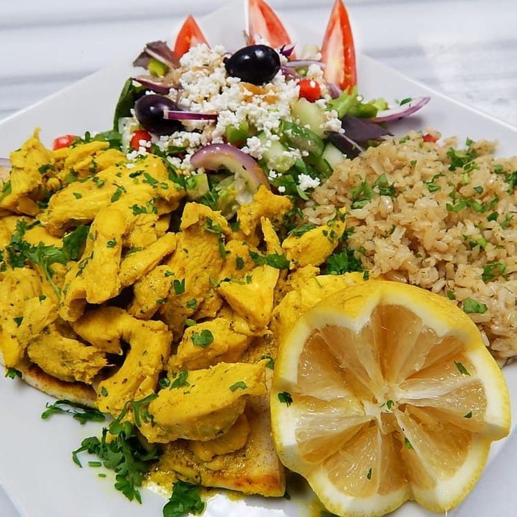 Lemon Chicken Entree Plate.